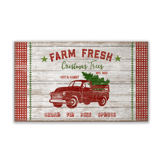 Farm Fresh Christmas Trees - Wood & Metal Wall Art Wood & Metal Wall Art Suzanne Nicoll