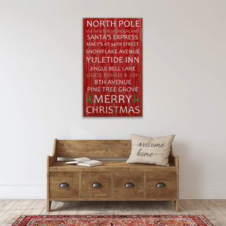 Merry Metro: Santa’s Stops - Wood & Metal Wall Art Wood & Metal Wall Art Suzanne Nicoll