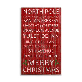 Merry Metro: Santa’s Stops - Wood & Metal Wall Art Wood & Metal Wall Art Suzanne Nicoll