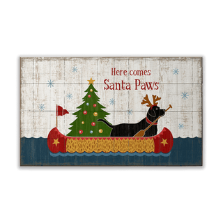 Here Comes Santa Paws - Wood & Metal Wall Art Wood & Metal Wall Art Suzanne Nicoll