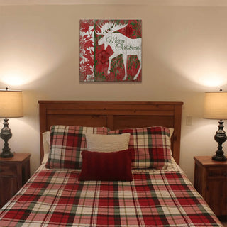 Merry Christmas Moose - Wood & Metal Wall Art Wood & Metal Wall Art Suzanne Nicoll