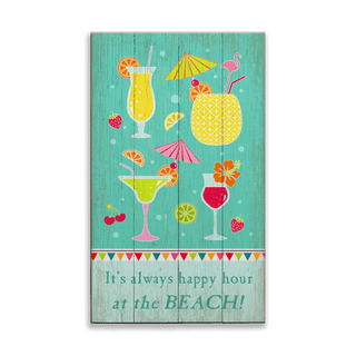 Happy Hour: Generic - Wood & Metal Wall Art Wood & Metal Wall Art Suzanne Nicoll