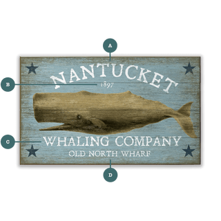 Nantucket Whaling Company - Wood & Metal Wall Art Wood & Metal Wall Art Suzanne Nicoll