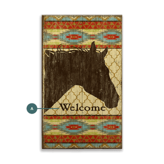 Horse Welcome - Wood & Metal Wall Art Wood & Metal Wall Art Suzanne Nicoll Wood 8" x 14"