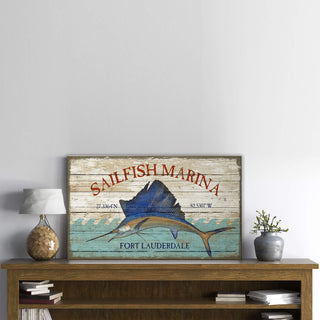 Sailfish Marina - Wood & Metal Wall Art Wood & Metal Wall Art Suzanne Nicoll
