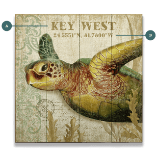 Reef Wanderers: The Sunlit Turtle - Wood & Metal Wall Art Wood & Metal Wall Art Suzanne Nicoll Wood 10.5" x 10.5"