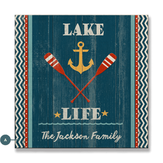 Lake Life: Personalized - Wood & Metal Wall Art Wood & Metal Wall Art Suzanne Nicoll