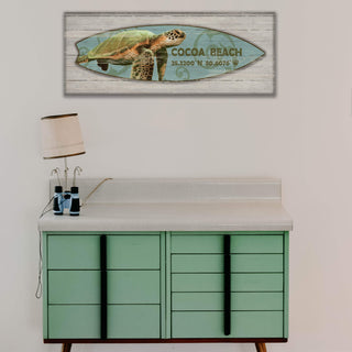 Turtle Surfboard - Wood & Metal Wall Art Wood & Metal Wall Art Suzanne Nicoll