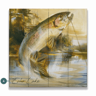 The Art of the Angler - Wood & Metal Wall Art Wood & Metal Wall Art Marilynn Dwyer Mason Wood 18" x 18"