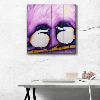 Chickadee Chatter - Wood & Metal Wall Art Wood & Metal Wall Art Karen Savory