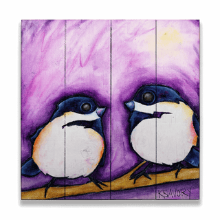 Chickadee Chatter - Wood & Metal Wall Art Wood & Metal Wall Art Karen Savory