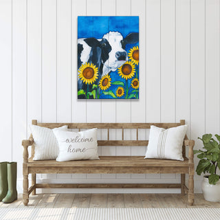 Daisy and the Sunflowers - Wood & Metal Wall Art Wood & Metal Wall Art Karen Savory