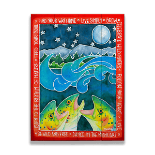 Moonrise Soiree - Wood & Metal Wall Art Wood & Metal Wall Art Karen Savory Wood 9" x 12"