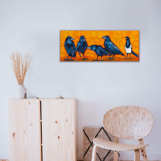 Odd Bird Out - Wood & Metal Wall Art Wood & Metal Wall Art Karen Savory