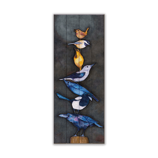 Once In A Dusky Moon - Wood & Metal Wall Art Wood & Metal Wall Art Karen Savory