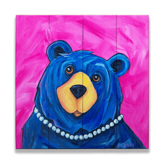Pretty in Pearls - Wood & Metal Wall Art Wood & Metal Wall Art Karen Savory Wood 10.5" x 10.5"