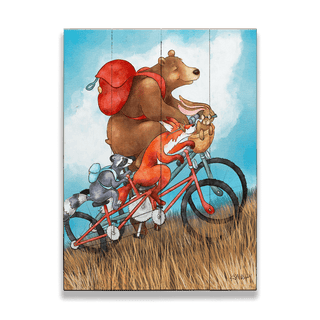 Wild On Wheels - Wood & Metal Wall Art Wood & Metal Wall Art Karen Savory Wood 9" x 12"