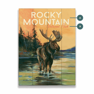 Moose in the Marsh - Wood & Metal Wall Art Wood & Metal Wall Art Marilynn Dwyer Mason Wood 17" x 23"