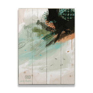 Solitary Swimming - Wood & Metal Wall Art Wood & Metal Wall Art Zoe Ingram Wood 9" x 12"