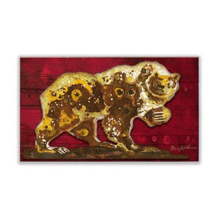 Forest Master - Aluminum on Wood Shaped Wall Art Shelle Lindholm