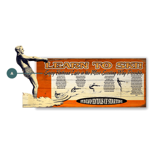 Learn to Ski - Wood Wall Decor Shaped Wall Art Meissenburg Designs