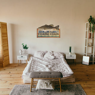 Freshwater Fishing Cabin - Wood Wall Decor Shaped Wall Art Meissenburg Designs