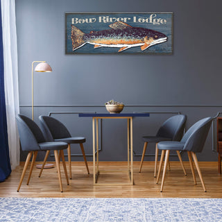 Brook Trout: Personalized - Metal on Wood Shaped Wall Art Shelle Lindholm