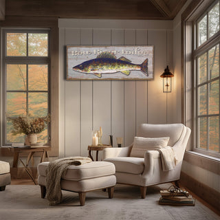 Walleye: Personalized - Metal on Wood Shaped Wall Art Shelle Lindholm