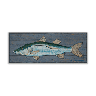 Snook: Generic - Metal on Wood Shaped Wall Art Shelle Lindholm