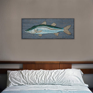 Snook: Generic - Metal on Wood Shaped Wall Art Shelle Lindholm
