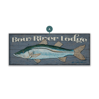 Snook: Personalized - Metal on Wood Shaped Wall Art Shelle Lindholm