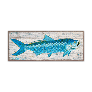 Tarpon: Generic - Metal on Wood Shaped Wall Art Shelle Lindholm