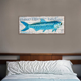Tarpon: Personalized - Metal on Wood Shaped Wall Art Shelle Lindholm
