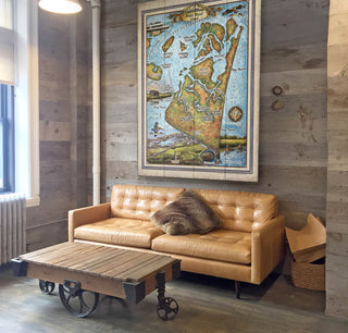 Bald Head Island, North Carolina: Illustrated Map - Wood & Metal Wall Art Wood & Metal Wall Art Lisa Middleton