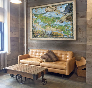Voyageurs National Park: Illustrated Map - Wood & Metal Wall Art Wood & Metal Wall Art Lisa Middleton