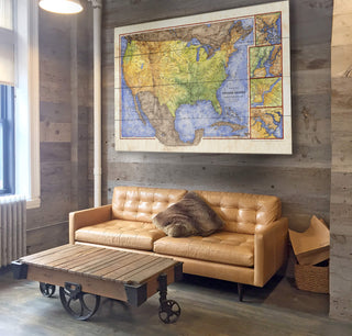 Vintage Map of the United States - Wood & Metal Wall Art Wood & Metal Wall Art Lisa Middleton