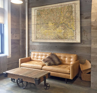 Detailed Vintage Map of Wyoming - Wood & Metal Wall Art Wood & Metal Wall Art Lisa Middleton