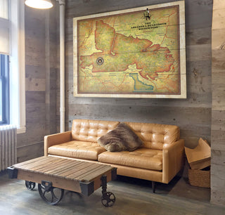 The Absaroka-Beartooth Wilderness: Illustrated Map - Wood & Metal Wall Art Wood & Metal Wall Art Lisa Middleton