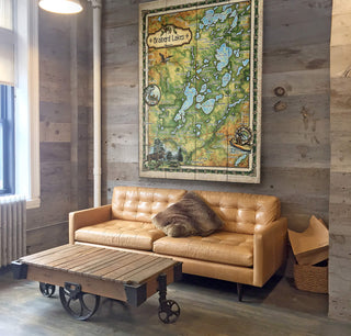 Brainerd Lakes, Minnesota: Illustrated Map - Wood & Metal Wall Art Wood & Metal Wall Art Lisa Middleton