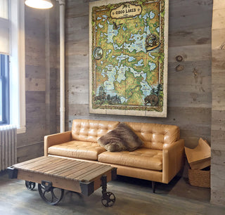 Cicso Lakes, Wisconsin: Illustrated Map - Wood & Metal Wall Art Wood & Metal Wall Art Lisa Middleton