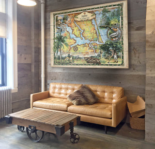 Jupiter, Florida: Illustrated Map - Wood & Metal Wall Art Wood & Metal Wall Art Lisa Middleton