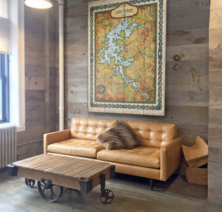 Lake Chatuge, Georgia: Illustrated Map - Wood & Metal Wall Art Wood & Metal Wall Art Lisa Middleton