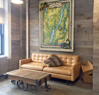 Lake George, New York: Illustrated Map - Wood & Metal Wall Art Wood & Metal Wall Art Lisa Middleton