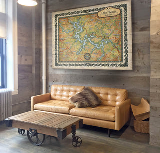 Lake Hiwasse, North Carolina: Illustrated Map - Wood & Metal Wall Art Wood & Metal Wall Art Lisa Middleton