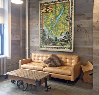 Long Lake, New York Map: Illustrated Map - Wood & Metal Wall Art Wood & Metal Wall Art Lisa Middleton