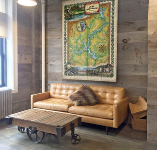A New Map of Lake Sinclair Georgia - Wood & Metal Wall Art Wood & Metal Wall Art Lisa Middleton