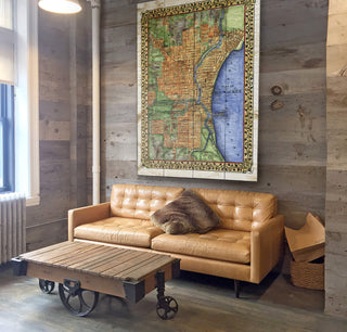 Historic Vintage Map of Milwaukee, Wisconsin - Wood & Metal Wall Art Wood & Metal Wall Art Lisa Middleton