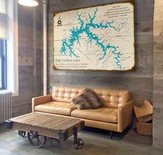 Dale Hollow Lake, Tennessee - Wood & Metal Wall Art Wood & Metal Wall Art Lake Art