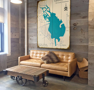 Edinboro Lake, Pennsylvania - Wood & Metal Wall Art Wood & Metal Wall Art Lake Art