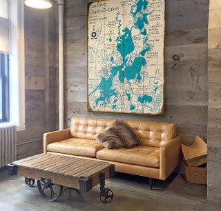 Fox River Chain-O-Lakes - Wood & Metal Wall Art Wood & Metal Wall Art Lake Art